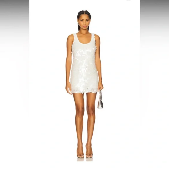 Lovers + Friends Ilara Mini Dress in Ivory Pearl - Picture 2 of 4